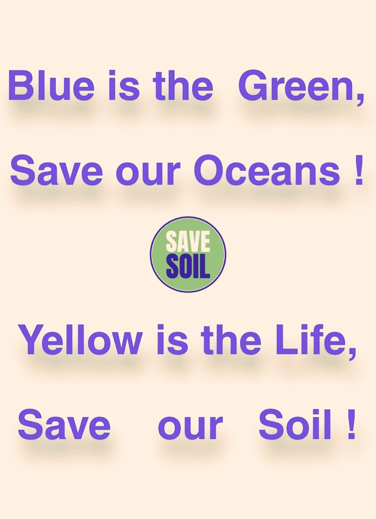 Uncontrolled & Non-regulated #human #activity are harming our #planet's #natural #resources.
We need concerted #action to protect #ocean from #OceanWarming & #Soil from #SoilDegradation.
#SaveSoil
#SaveSoilMovement #ConsciousPlanet
@SadhguruJV @cpsavesoil @UNBiodiversity