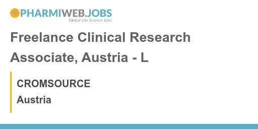 PW_AT's tweet photo. New Job!: Freelance Clinical Research Associate, Austria - L
https://t.co/9zQiwipGoF
- CROMSOURCE is a growing international CRO dedicated to a quality-focused approach with a collaborative "one-team" culture. We are recruiting a Free...
- Location: Austria 
- Recruiter:CROMSOURC https://t.co/UVMZoyvGUL