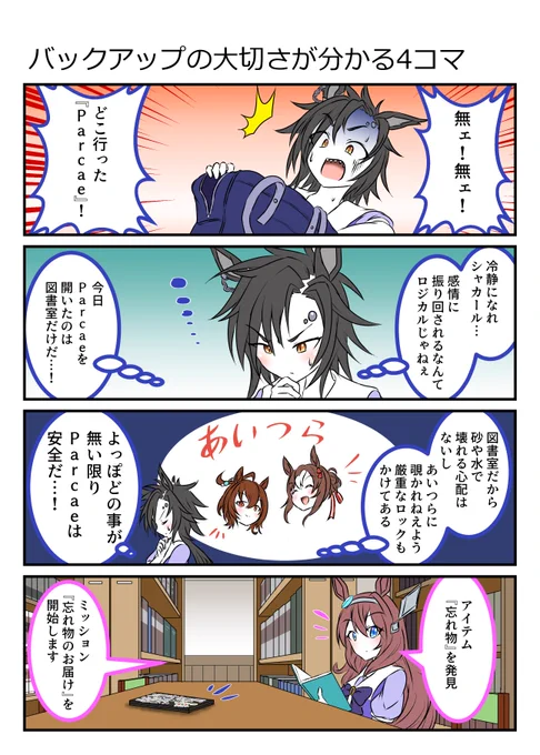 #ウマ娘 #エアシャカール 
ピンチを迎えるParcae (再掲) 