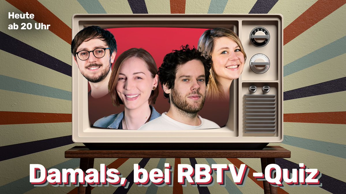 TheRocketBeans's tweet photo. Heute ab 20 Uhr testen wir im #ShowShuffle mal wieder ein brandneues Show-Format! Freut euch auf das "Damals, bei RBTV-Quiz" mit @Verlingscht Marah, @Pommes_Ruppel & @anmedja https://t.co/XXXHqmYVdo