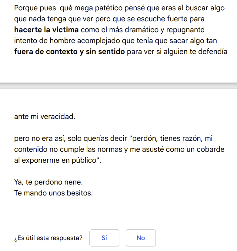jordicor's tweet photo. Hola @YTCreadores ¿este es el tipo de soporte que queréis que refleje los valores de vuestra marca? 

¿Es normal que vuestros moderadores INSULTEN a los que preguntan en el foro de ayuda de Youtube?

Tengo la conversación completa ya que el mod ha borrado algunas respuestas. https://t.co/IpEIA41hu0