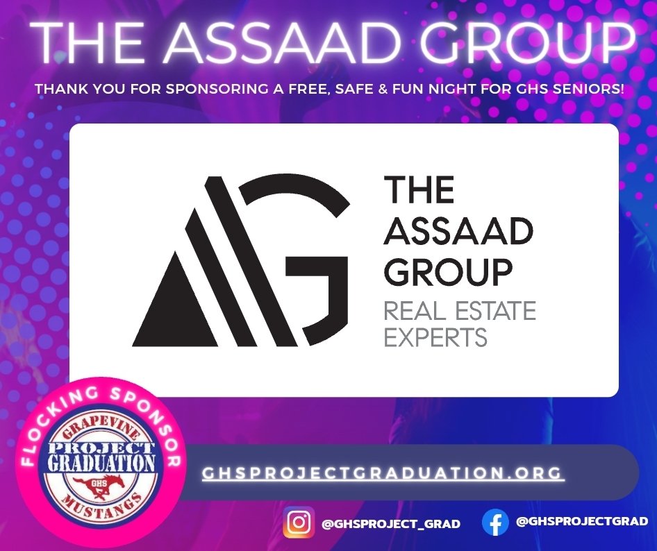 GHSProject_Grad's tweet image. Thank you to the Assaad Group for renewing your support of Project Graduation.  Your organization is a proven 
community partner. 
#ghspg2024
#mustangnation