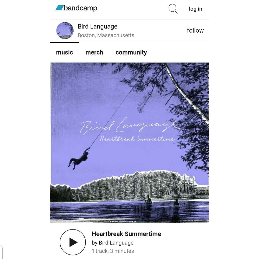 Our new single "Heartbreak Summertime" is live! Give it a listen linktr.ee/birdlanguageMA