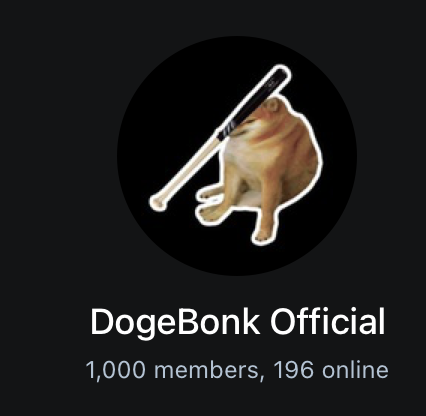 Dogebonk_ETH's tweet photo. 1000 members on telegram wow. the shill pigs are doing their job! https://t.co/39aLtjtRsn