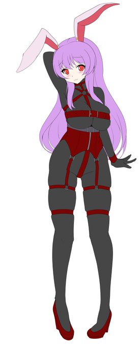 ボンデージバニー優曇華院の下描きです(*`ω` *) 