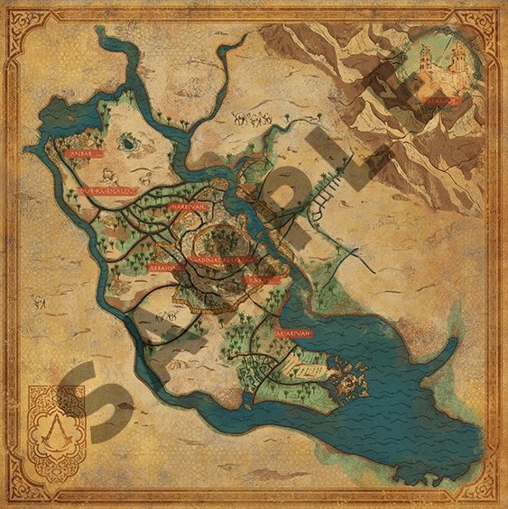 First look at Assassin's Creed Mirage Map (from Collections Edition)