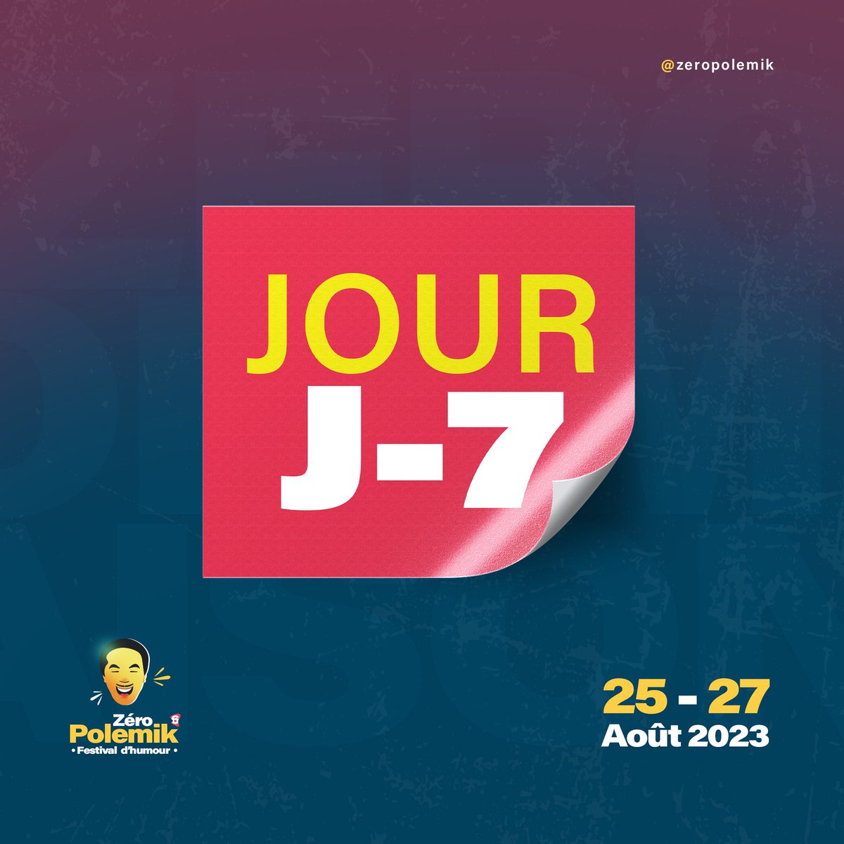 Plus que 7 jours pour un long week-end d’humour 😄

Avez-vous déjà acheté vos billets ? 

#zeropolemik #festivalhumour #rire #bukavu #rdcongo🇨🇩