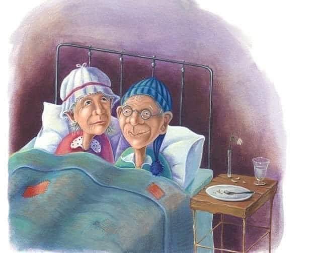 Mamá y Papá estaban mirando la televisión cuando Mamá dijo "estoy cansada, es tarde, me voy a la cama".

Puso en remojo los garbanzos, sacó la carne del congelador para la cena del día siguiente, controló si quedaban bastantes cereales, llenó el azucarero, puso
las cucharitas y