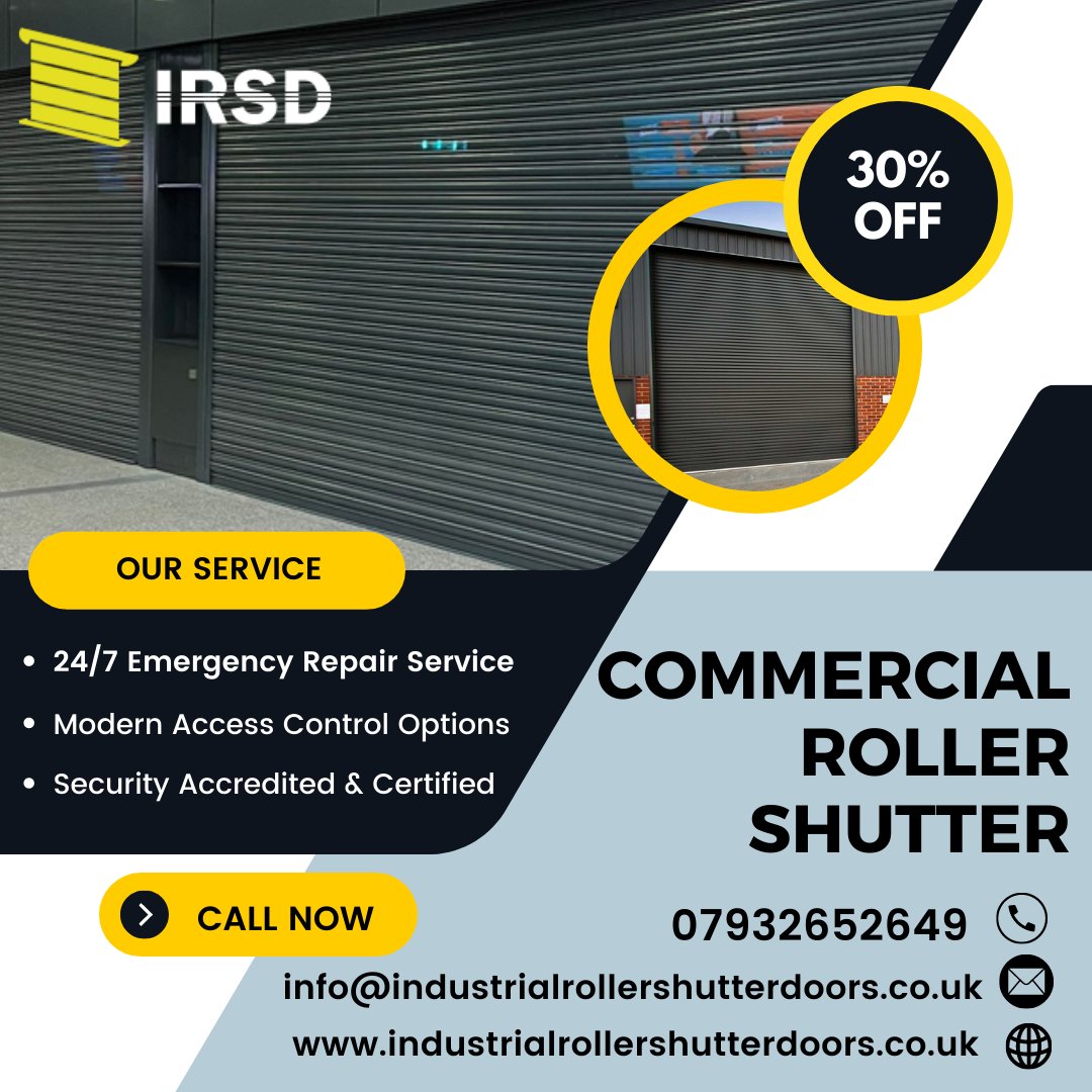industrialroll2's tweet photo. Secure your business space with Commercial Roller Shutters! Enjoy 30% off on robust protection. Call now to safeguard your assets : +44 7932652649
Website: https://t.co/u1xfXWymxP
Business Listing: https://t.co/QAEqX9Rmb5
#industrialrollershutterdoors #Commercialrollershutter https://t.co/RYbNBRJoUo