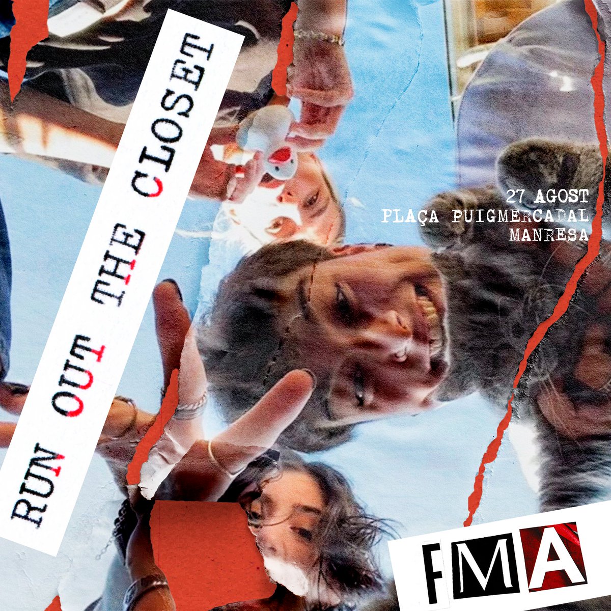 ✨Diumenge 26, a partir de les 22h 🎤 amb concerts de:

Run Out The Closet➡️a l joveníssima banda manresana obrirà la darrera nit de concerts de la plaça Puigmercadal amb la seva proposta musical indie-rock / indie-pop ben fresca, alternativa i personal!