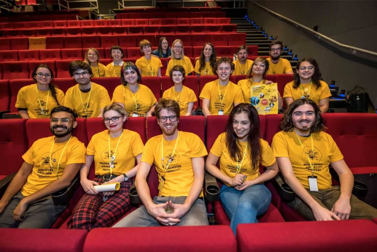 Join the #yellowshirts the smiling face of Manchester Animation Festival! We can't run a festival without them and we're looking for people who want to help us deliver that MAF magice in 2023! Apply today. buff.ly/3YEyniU