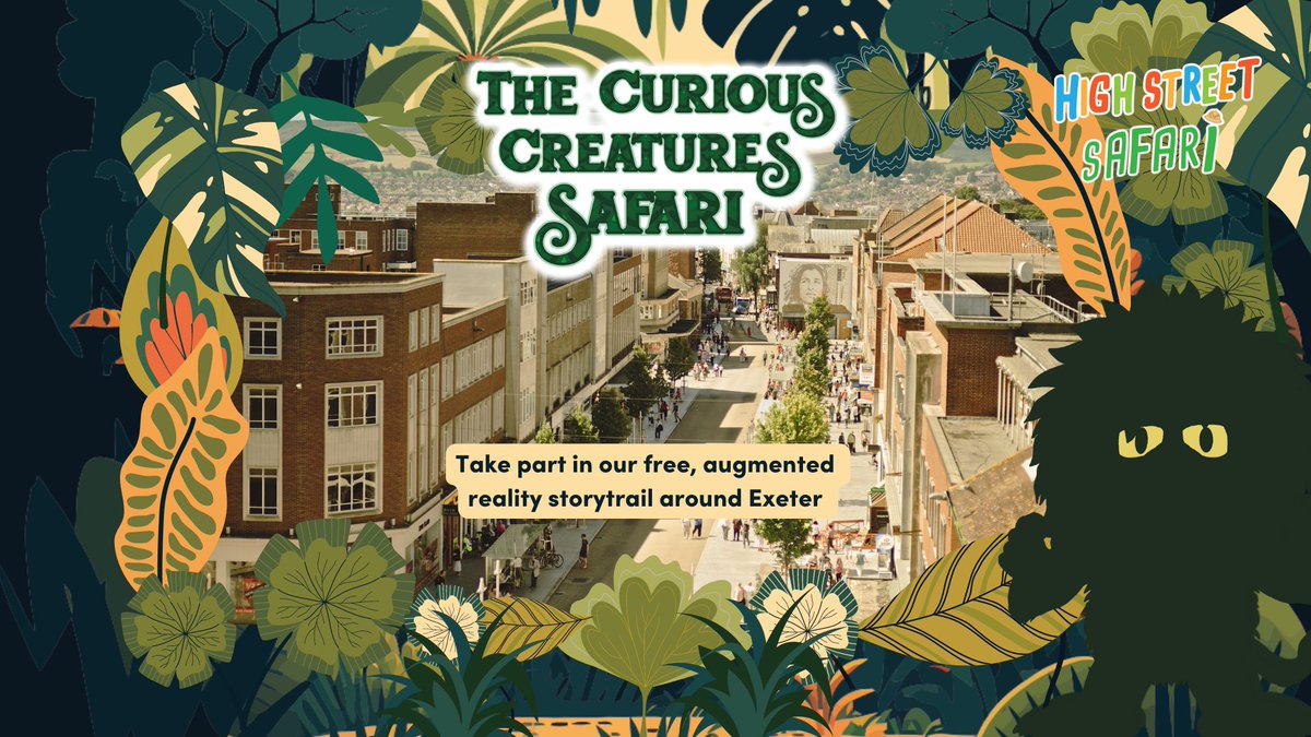 This summer, take part in our free augmented reality trail ‘Curious Creatures’. Search for all of the creatures at various locations across Exeter, and scan the QR codes to reveal them in AR! Find out more: bit.ly/3YDTDp8 #Exeter #VisitExeter #AugmentedReality