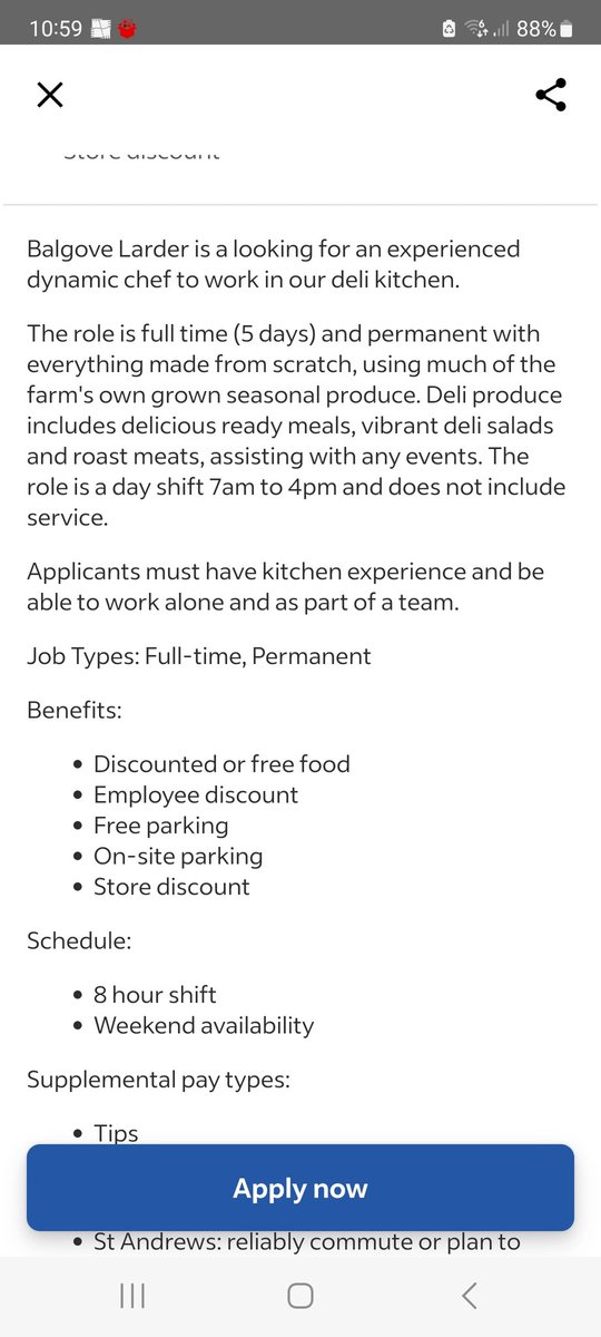 Any chefs out there looking for new challenge, no service just making gd food for the deli..