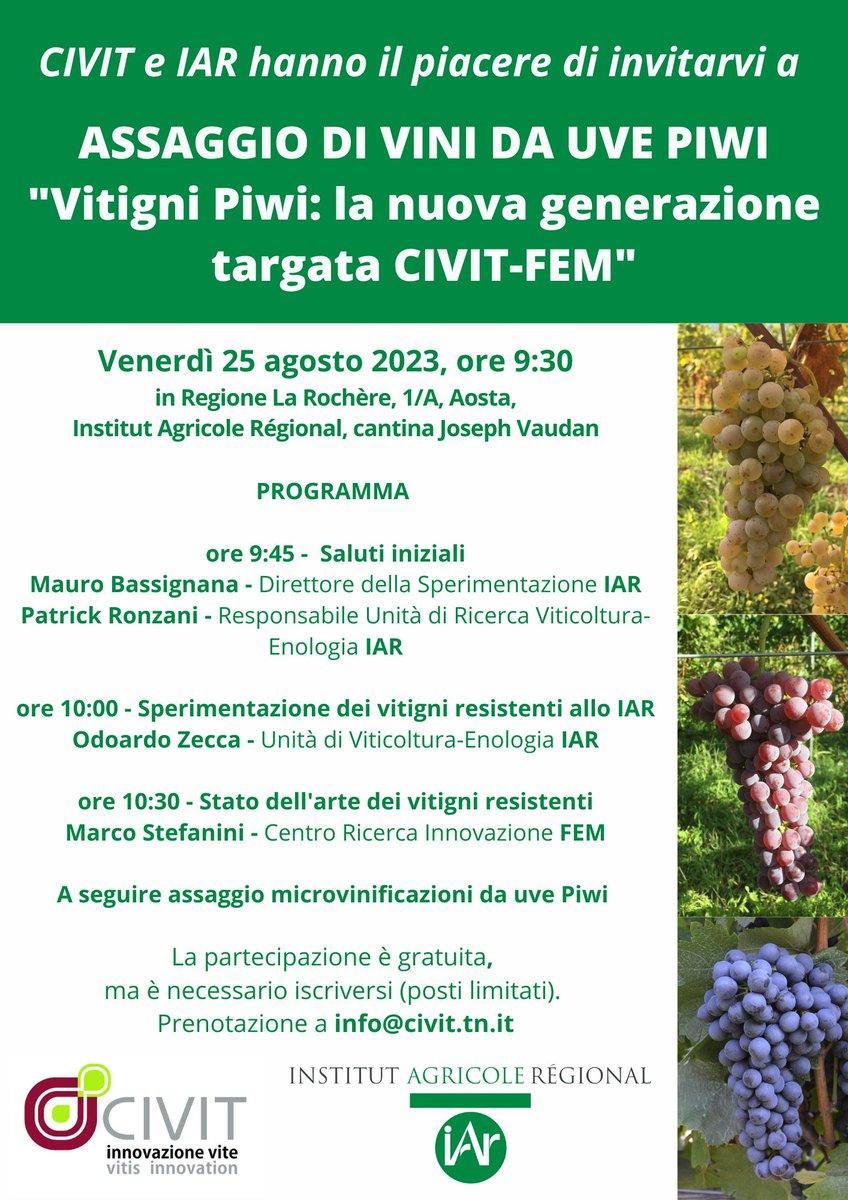 🍇VITIGNI PIWI: la nuova generazione targata CIVIT-FEM