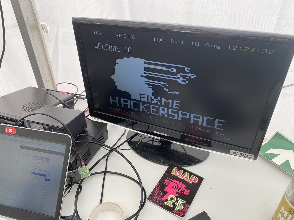 BcastMC's tweet photo. If you are at chaos communication camp 2023, join us at Lemanicus village for #teletext hacking. (@illarterate @TeletextR @grim_fandango ..) https://t.co/uQ8FpGMl3g