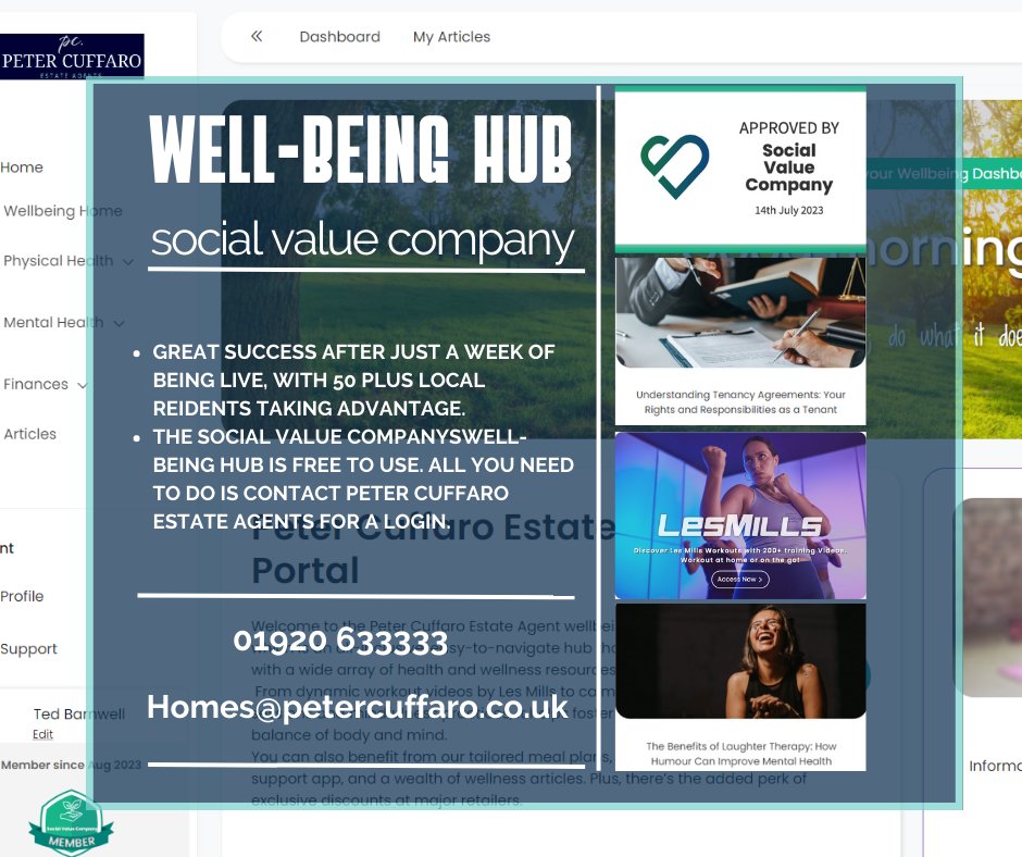 With just over a week gone we have had a great response from the local community and residents joining our Wellness Hub and taking advantage of what it has to offer. For  more information get in touch on 01920 633333 or email homes@petercuffaro.co.uk