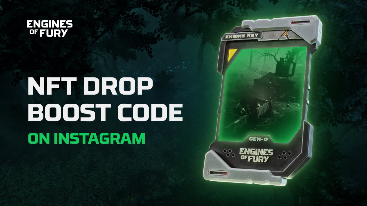 1st boost code reveal 👁‍🗨 #NFT Engine Keys are waiting for their owners & you can become one! 👉 Enter to win eof.gg/nftdrop 🔥 Increase your winning odds with 1st special code 🔍 instagram.com/enginesoffury/