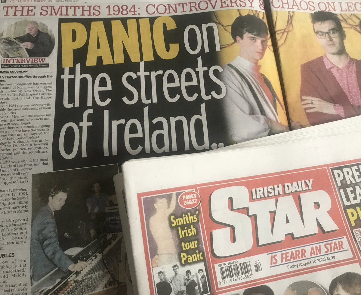 Great coverage of the new @RTEdoconone on The Smiths in today’s @isfearranstar & @IrishMirror