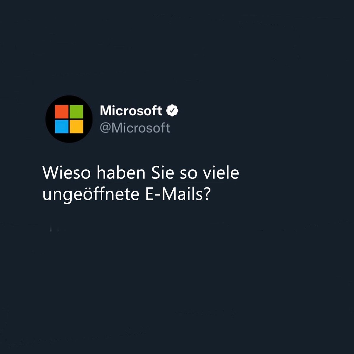 MSFT_BusinessDE's tweet photo. Wir urteilen nicht, wir erinnern nur daran.
#ConnectWithMicrosoft https://t.co/Xik7NAeWdg