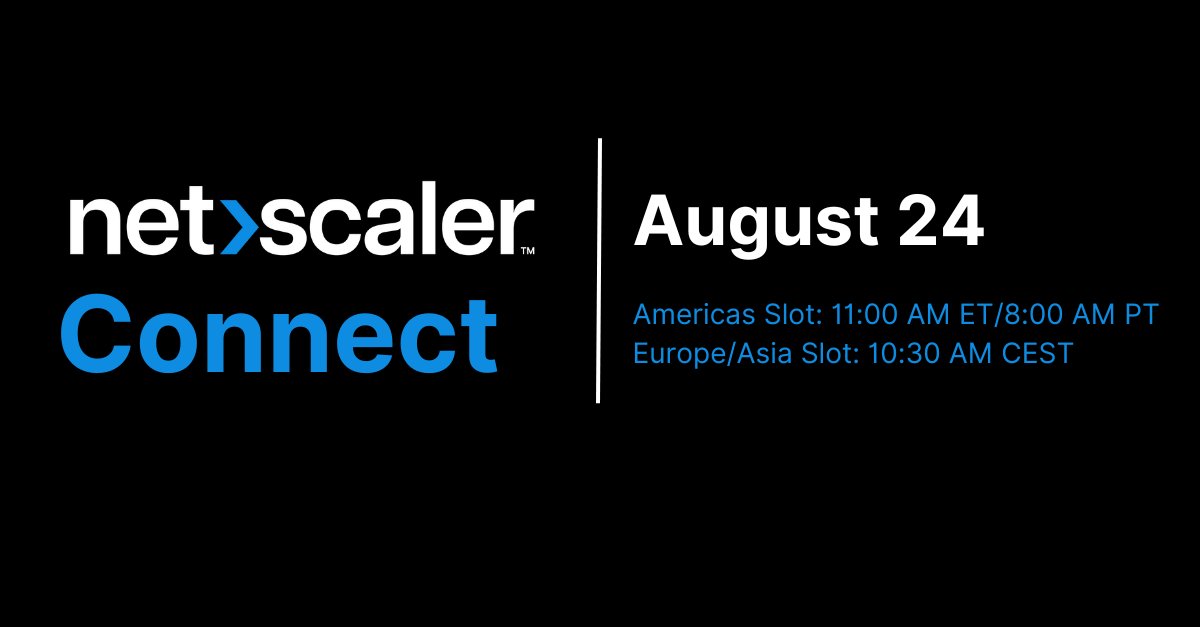 #NetScaler Connect is coming up on August 24. Register to hear the team walk through networking updates, the Dos and Don'ts of LDAP configuration, and more. spr.ly/6012PlHan