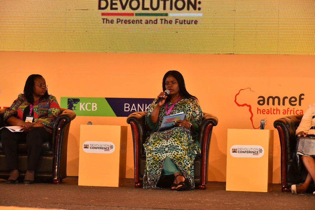mercyjelimo's tweet image. 3rd Day of the #DevolutionConference2023 & participating  in the session on Affirmative Action:lessons to a sustainable future and @Wwangechi_leah emphasising on the central role of gender policies in facilitating resourcing/ budgets  and implementation at the county governments