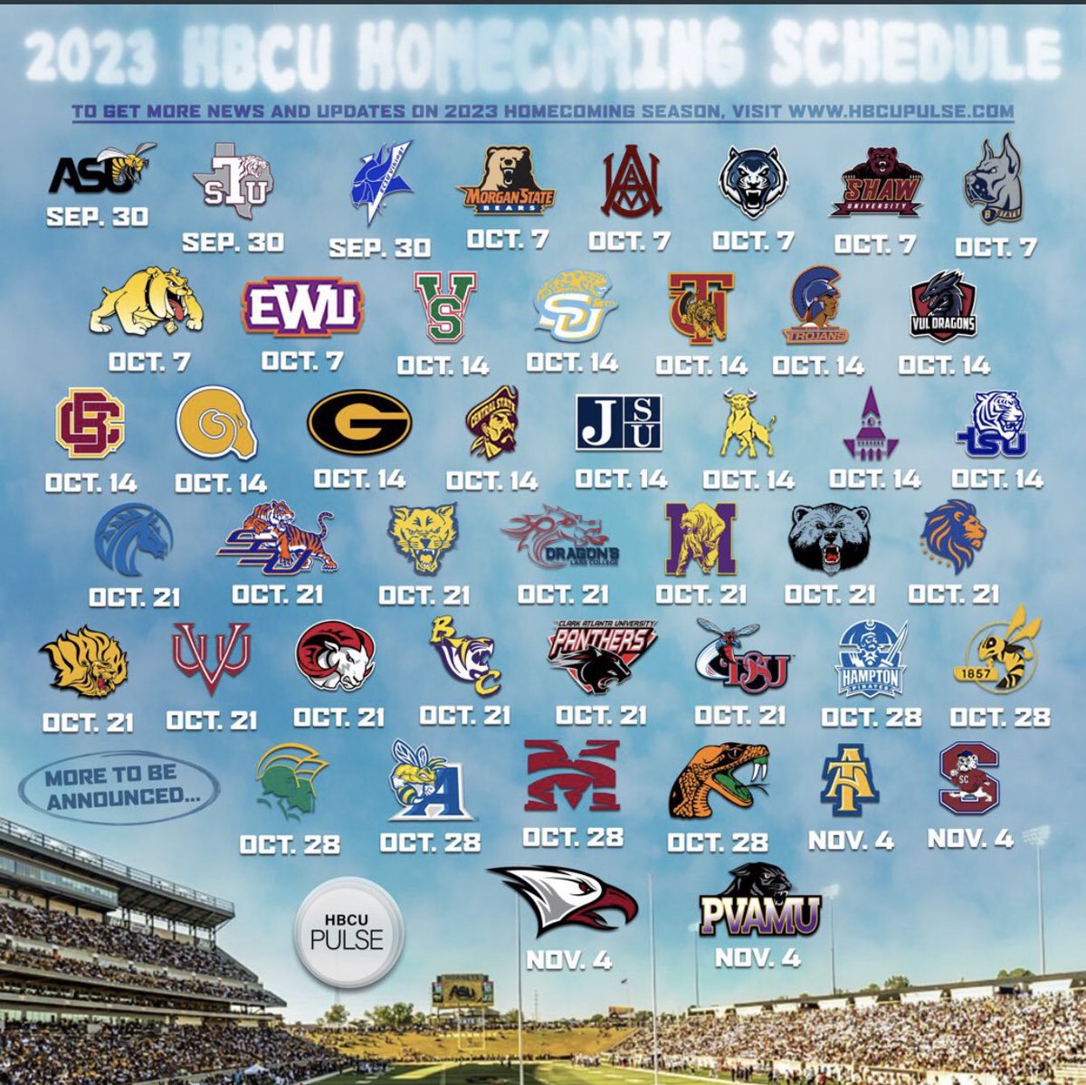 Homecoming, October 14 at VUL