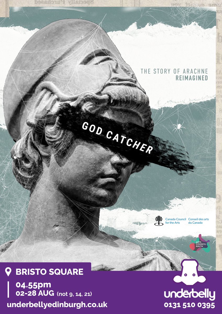 #Tweetthemedia is in full swing! Come the world premiere of #GodCatcher. We’re putting Arachne - and the other forgotten women of mythology- where they belong. At the centre of their own stories. 

⭐️⭐️⭐️⭐️ The Scotsman 
⭐️⭐️⭐️⭐️ UK Theatre Network

“…above all, full of heart”.