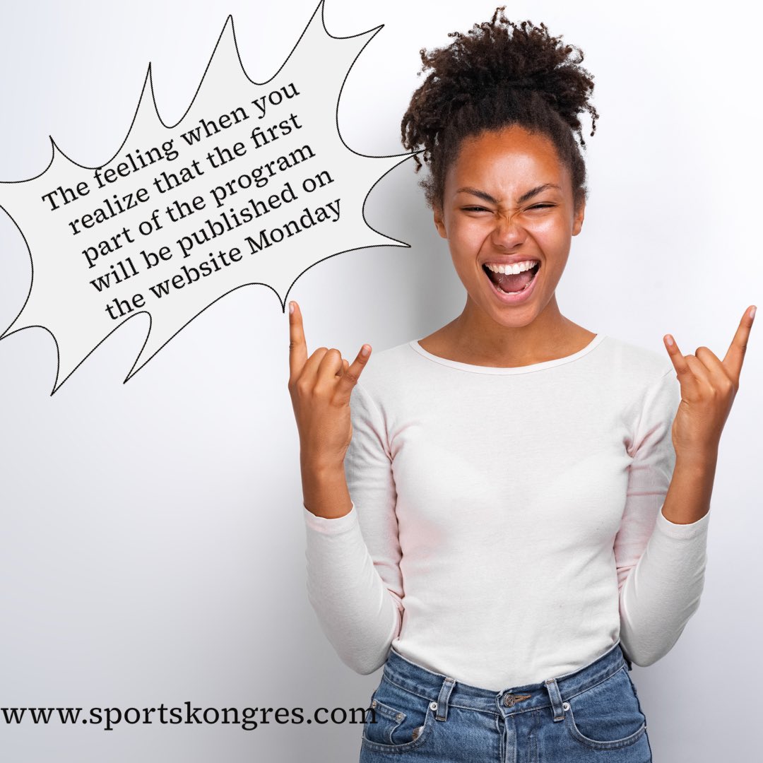 sportskongres's tweet photo. 🚨EXCITING NEWS🔥
The feeling when you realized that the program for #Sportskongres2024 as it is now will be released on the website Monday 10 o’clock 🙌🏻
Have an amazing weekend!

➡️ https://t.co/u6r4dIpEuq
Monday 21.08.2023 10 AM https://t.co/pBdAyNrslz