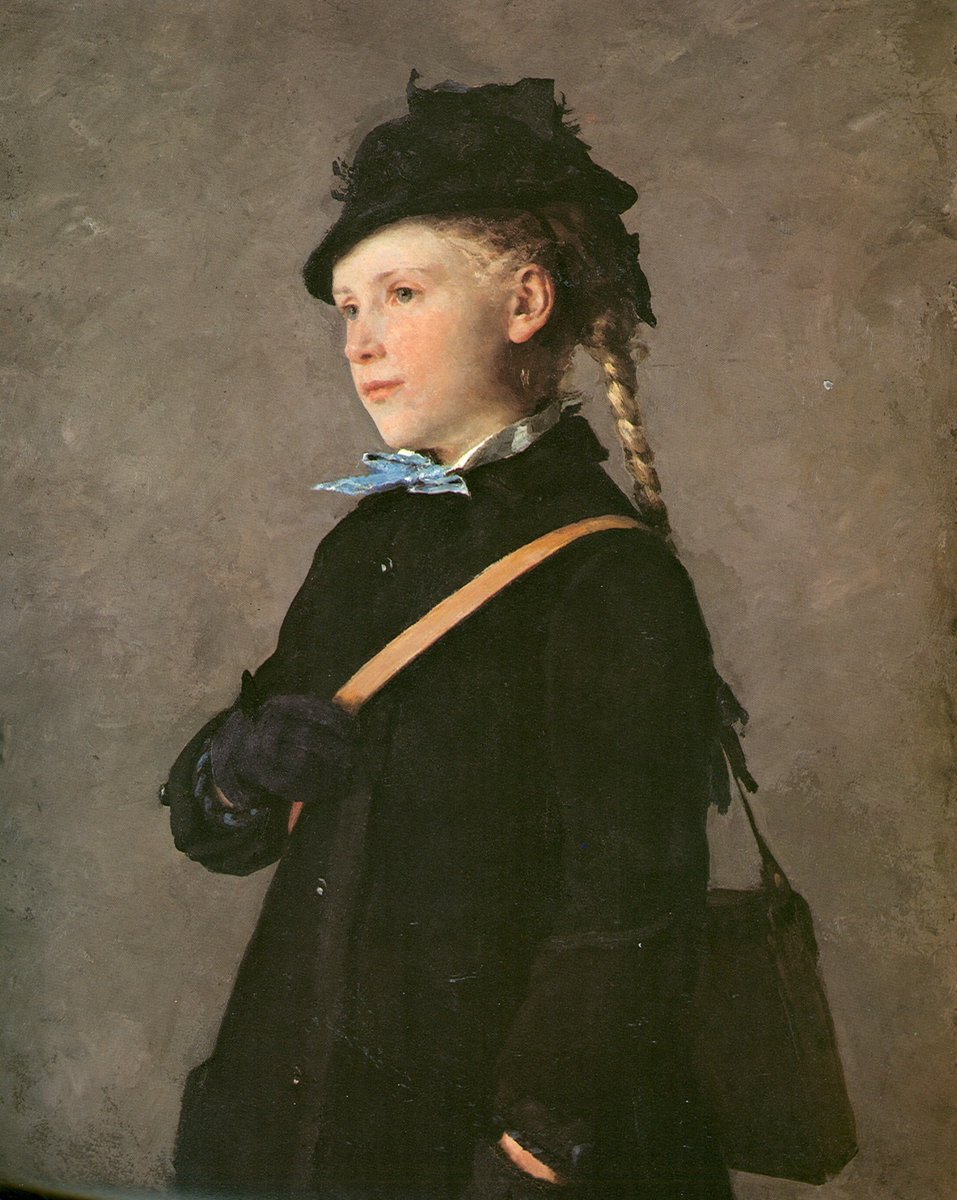 A hazard of being an artist's child is acting as the artist's model. Marie, one of the daughters of Albrecht (Albert) Anker (1831-1910), was painted many times. #marieanker #albrechtsamuelanker #albertanker #artworks #switzerland