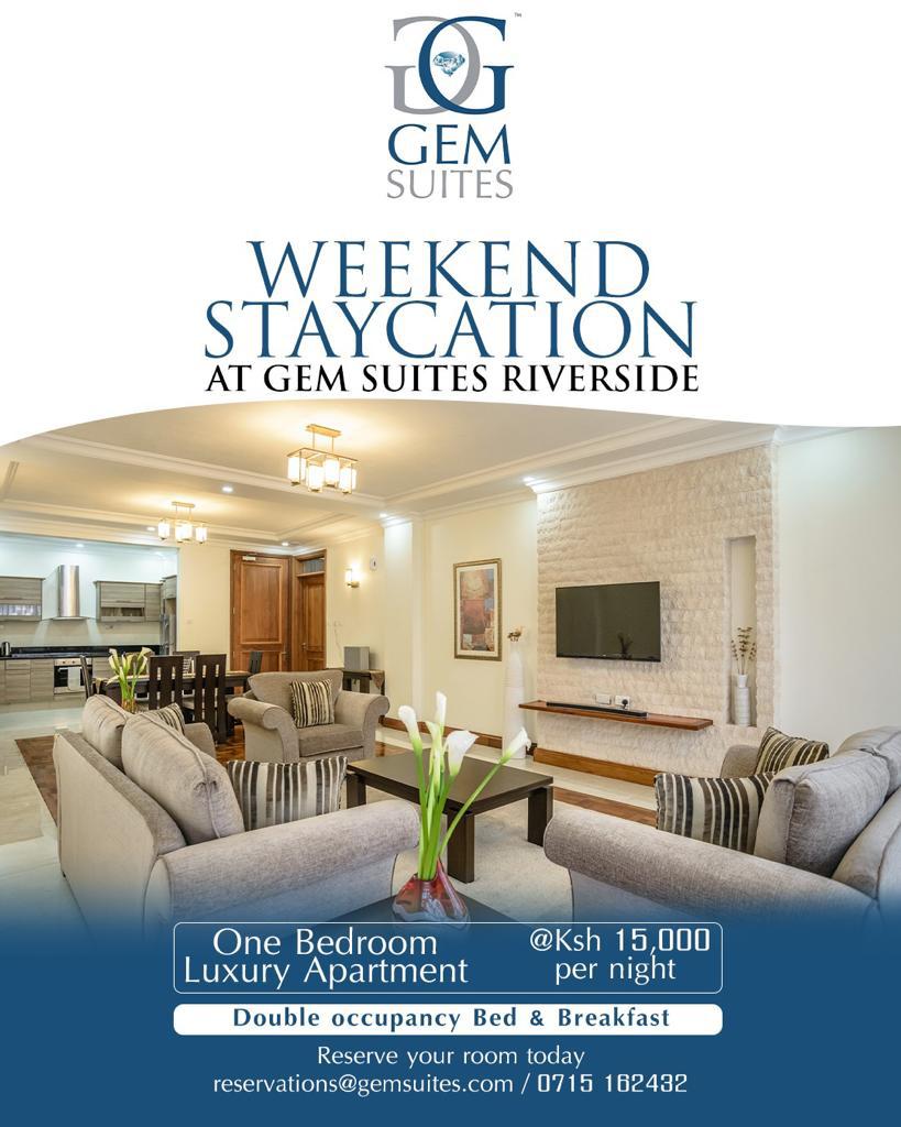 GemSuites's tweet image. Treat yourself to the epitome of luxury with our one-bedroom apartments, perfect for two. Enjoy a mouthwatering breakfast, all for an unbeatable rate of Ksh 15,000 per night!
Reserve your room today: 0715162432 | reservations@gemsuites.com