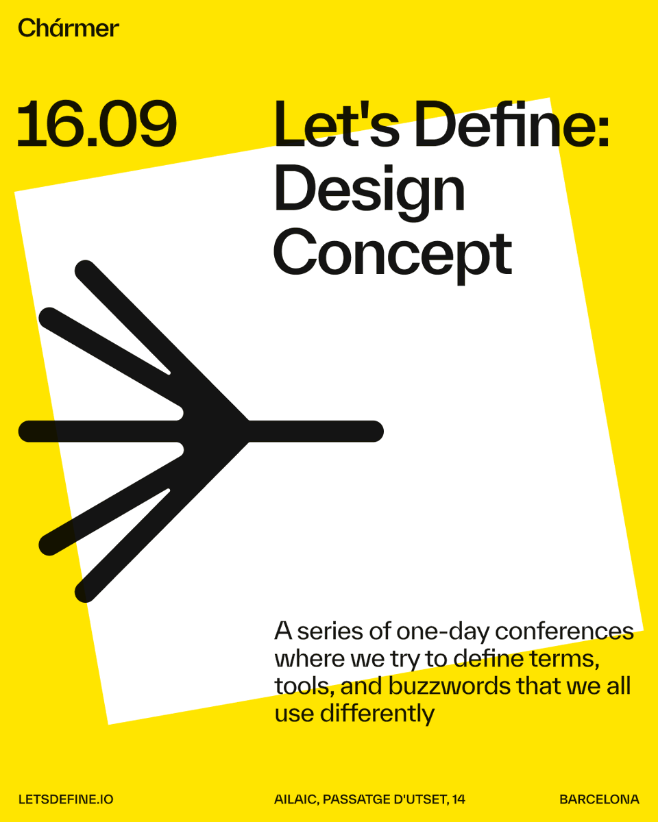 Hola from Barcelona! Together with our partners and friends from <a href="/embacyio/">Embacy</a> and <a href="/wearekidults/">we are) kidults</a> we organize a one-day conference “Let’s Define: Design Сoncept.”⁠

⁠The program is packed, and the speakers are notable!

Join us on 9/16

Free registration:
eventbrite.com/e/lets-define-…
