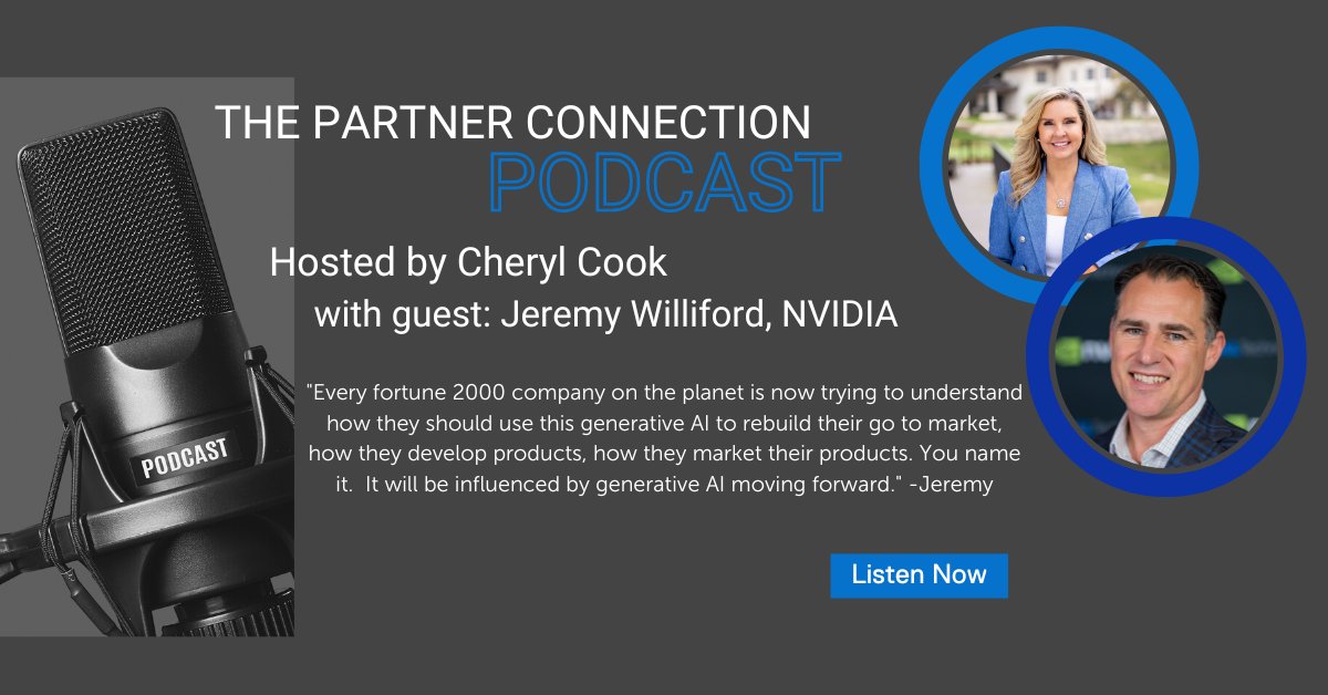 DellTechPartner's tweet image. NEWLY RELEASED: @CookCherylS speaks with Jeremy Williford, VP on the Dell account at @nvidia.

They talk about the new type of technology, #GenerativeAI, training models, adding your own data on top &amp;amp; building a powerful structure.  #ThePartnerConnection

dell.to/3sk4sk3