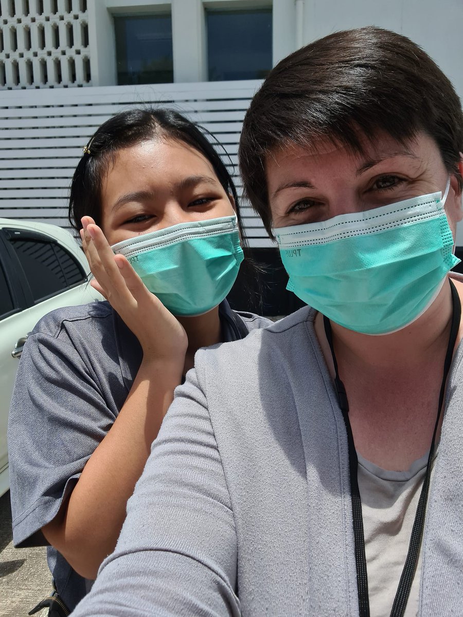 @GlobalAlmsInc CEO @mechellebmoore & Education & Training Manager, Nan Thu Zar Oo 'Cindy' heading into a 4hr session at Mae Sot Provincial Court to support a @yesshematters client as navigates the judicial system. #ForcedCriminality #GenderBasedViolence #humantrafficking