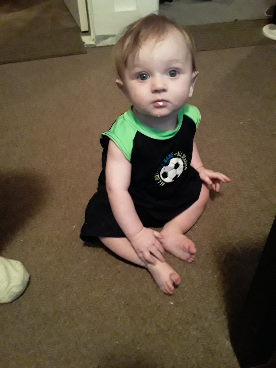 HawkinsRett's tweet photo. [My Mookie is nearly walking! 8 months old already! He's growing so fast. ] https://t.co/U12360Lf2i