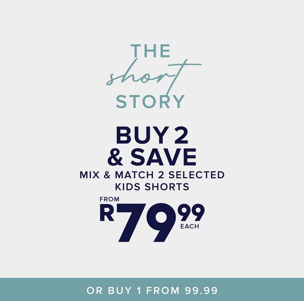 Southgate_JHB's tweet photo. Get your little crew all geared up for Spring adventures☀️🌻
Shop new kids shorts from only R79.99 each when you buy 2, or buy 1 from R99.99 at Exact Southgate. Mix & match across boys & girls.
Exclusive to Rewards customers only.
#SpringWithExact #TheresMoreForYou https://t.co/ewUUeqxoUb