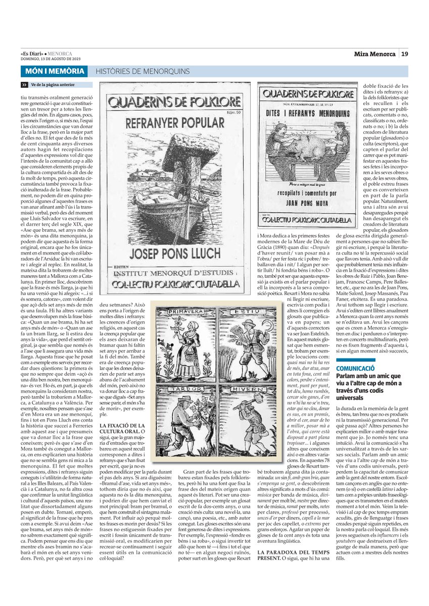 PortellaColl's tweet image. El darrer Mon i memòria