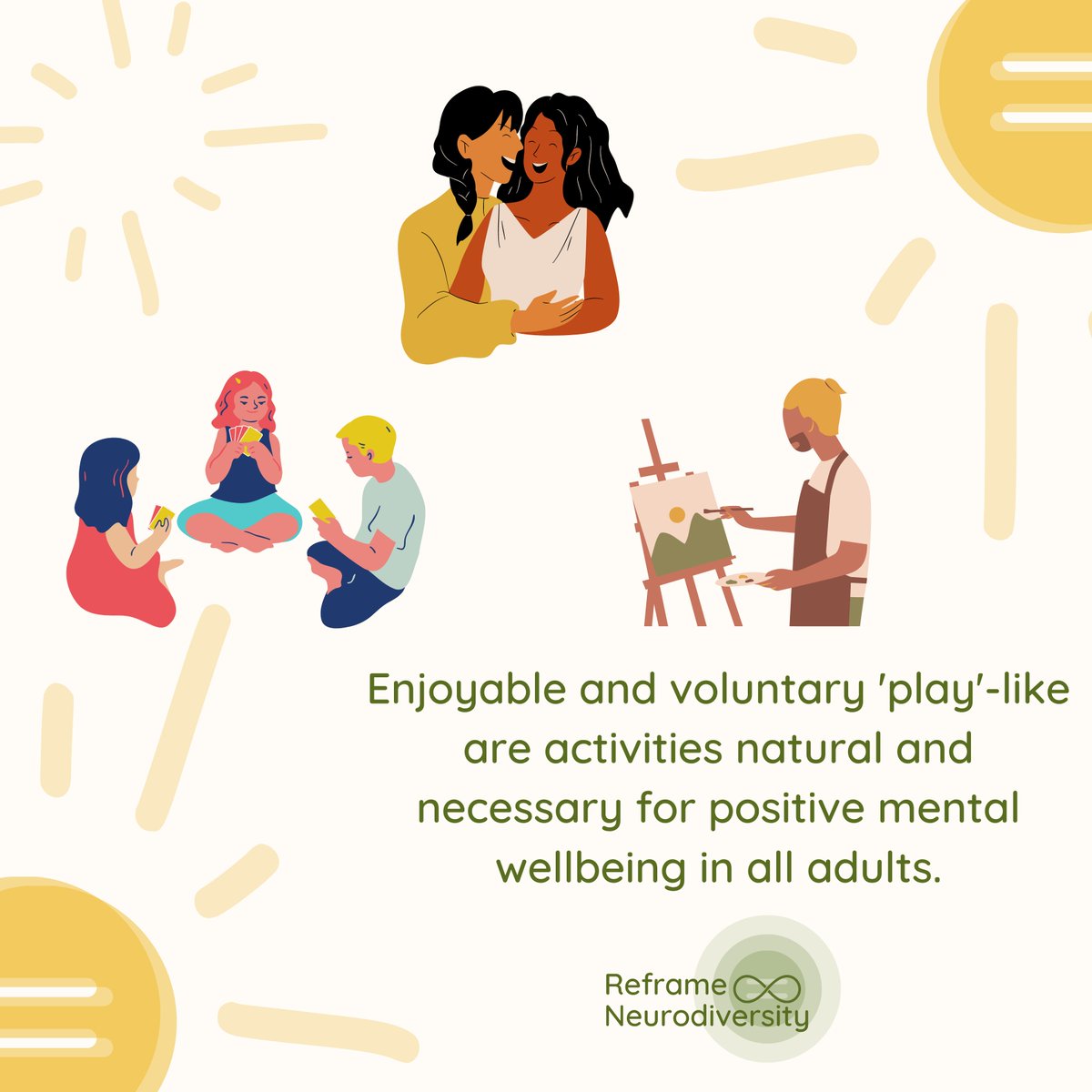 ReframeND's tweet image. Being a grown up doesn&apos;t have to be boring 🎨 💃 🎤 🌻

When we are children, we are less restrained by what society expects and demands of us, and so our true interests, likes, dislikes, communication styles/preferences etc. are more obvious for you and others to see. Growin ...