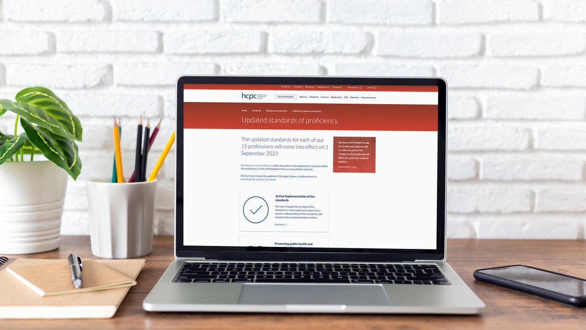 Two weeks today, the updated standards of proficiency come into effect. 

All HCPC registrants will need to meet the updated standards as far as they relate to their scope of practice. There’s never been a better time to start researching and reflecting. 

hcpc-uk.org/updated-sop