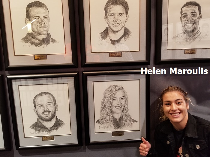 NWHOF's tweet photo. On August 18, 2016, @helen_maroulis became first American woman to win gold medal in wrestling in Olympics

Bronze medal in 2020 to become the first American female wrestler with 2 Olympic medals

First female to have portrait in our Gold Medalists gallery https://t.co/aWR5kV0Sfj