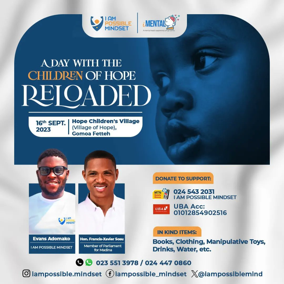 iampossiblemind's tweet photo. Once again, we humbly reach out to you, seeking your gracious support in connecting with the Children of Hope Children's Village (Village of Hope), Gomoa Fetteh. On July 8, 2023, our team, alongside health experts, had the privilege of surprising these children with a visit that https://t.co/lIgWXwLZy4