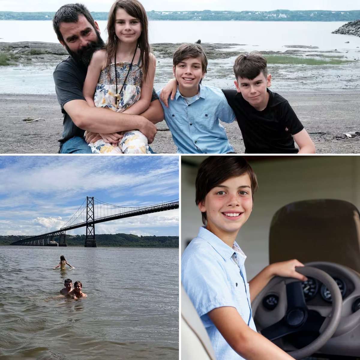 💚🛥️ SMILE | Un père de famille et ses deux enfants sont encore en vie grâce à #Théo, âgé de 12 ans. 🇨🇦

Ils ont échappé de justesse à une noyade en plein fleuve. Pendant que le papa essayait de sauver sa fille et son fils, tous deux tombés à l'eau et emportés par le courant. 🌊