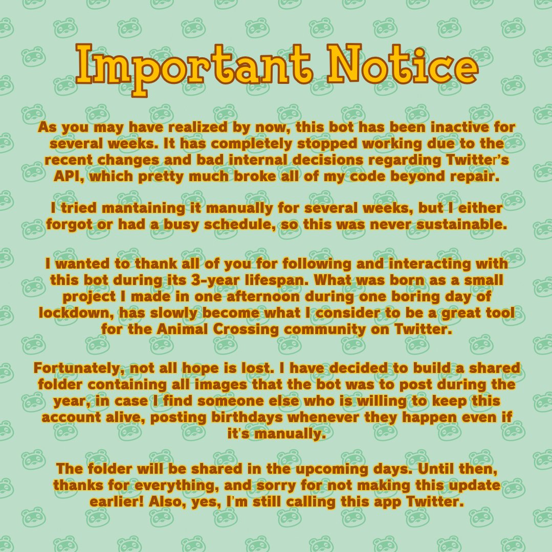 AC Birthday Bot tweet media