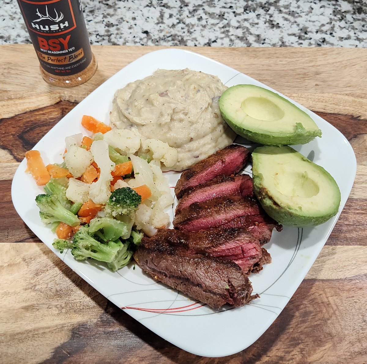 Mule deer backstrap seared in bacon grease and garlic mashed potatoes. #eatwhatyoukill #ieatdeer #fueledbynature #food