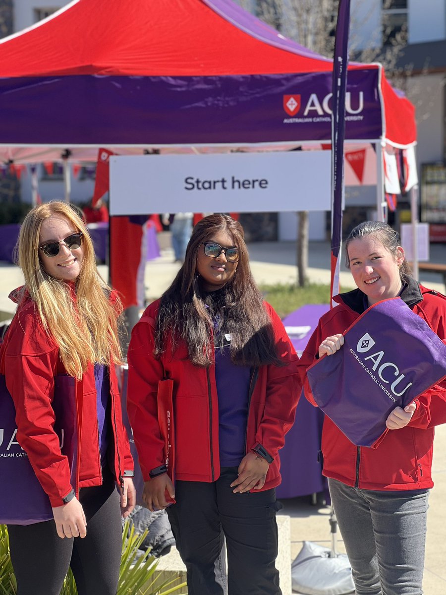 ACUmedia's tweet photo. Canberra Open Day has arrived!
Join us from 12pm-3pm on campus in Canberra.
If you can’t make it today, you can follow our Instagram stories or learn more at https://t.co/38SWka0fUz
#ACUopenday https://t.co/XEHNfDLkZ2