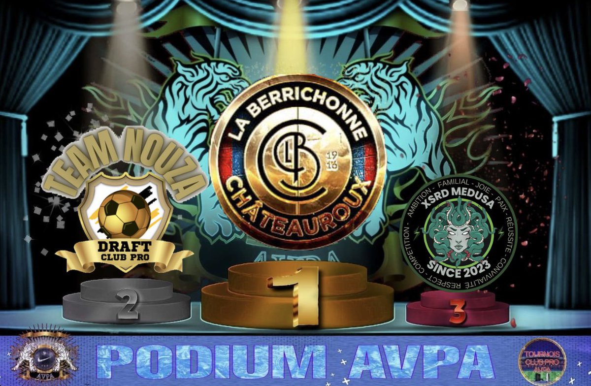 SMG France 🇨🇵 (@smgfrance) on Twitter photo ⚜️ Nocturne A ⚜️
🏆 <a href="/RedRebellionCP/">🔴 Red Rebellion 🔴</a>
🥈 #ASDNacelle
🥉 <a href="/Memez94Efoot/">MZ94 Esport</a>
⚜️ Nocturne B ⚜️
🏆 #LBCEsport
🥈 <a href="/MANAGERGOATFC/">Anthony Nouzarede</a>
🥉 @XSRDMEDUSA
Félicitations aux 32 participants 👏🏼 ⚜️ Nocturne A ⚜️
🏆 <a href="/RedRebellionCP/">🔴 Red Rebellion 🔴</a>
🥈 #ASDNacelle
🥉 <a href="/Memez94Efoot/">MZ94 Esport</a>
⚜️ Nocturne B ⚜️
🏆 #LBCEsport
🥈 <a href="/MANAGERGOATFC/">Anthony Nouzarede</a>
🥉 @XSRDMEDUSA
Félicitations aux 32 participants 👏🏼