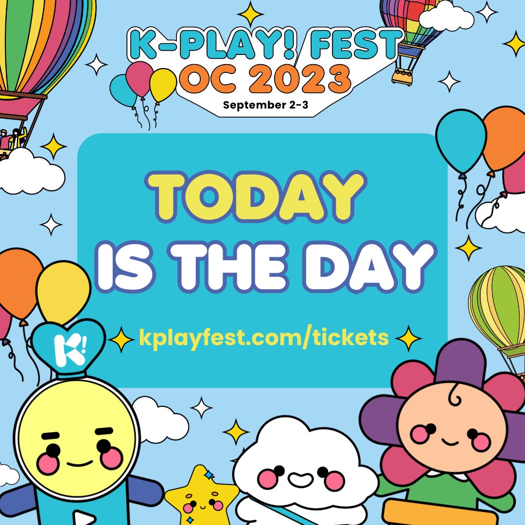 kplayfest's tweet photo. Can't stop us, can't stop us! ✋TODAY IS THE DAY! 💥 Let’s make this weekend Feel Special at K-PLAY! FEST OC! ✨ We’ve got the feeling that K-PLAY! FEST OC will steal your heart away! 💓

🎟️Join us: https://t.co/2Q4pUwtiWW 🎟️

#kplayfest #kpop #kplayfestoc2023 #kpopconcert https://t.co/73AVPvq9YR