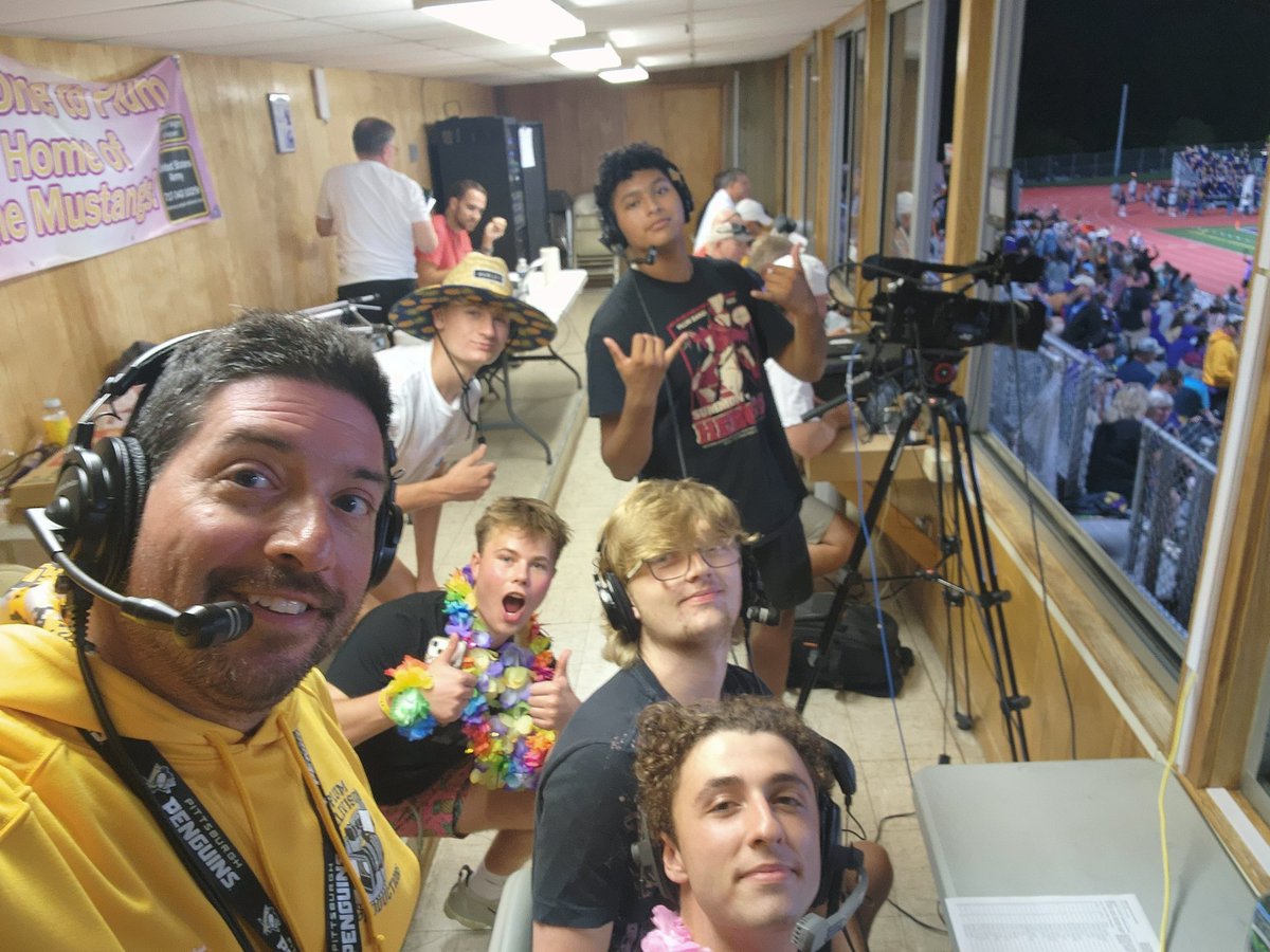 End of 3rd.  Mustangs 21 Foxes 3.  TV Crew in the house....