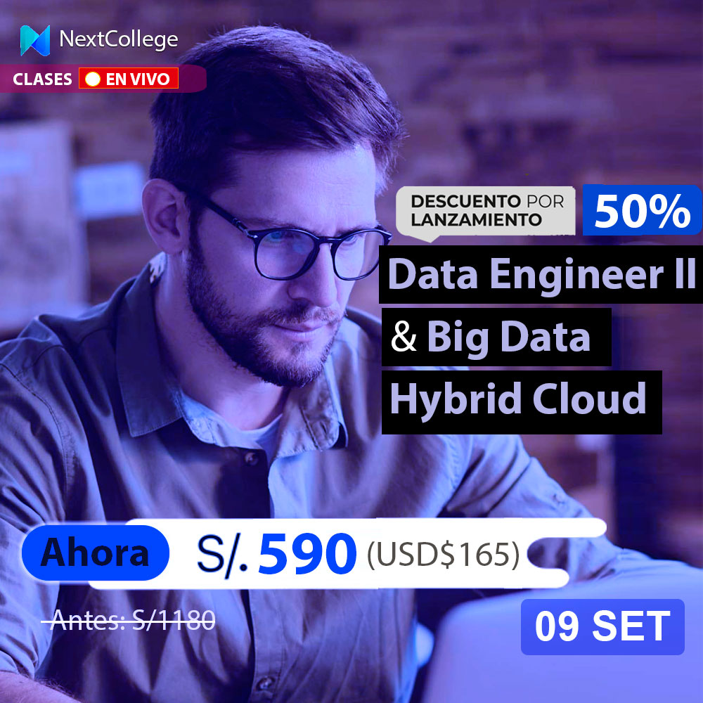 PentahoPeru's tweet photo. ¡𝗠𝗔𝗧𝗥𝗜𝗖𝗨́𝗟𝗔𝗧𝗘 𝗖𝗢𝗡 𝟱𝟬% 𝗗𝗘 𝗗𝗦𝗖𝗧𝗢!

📅 Inicio: 09 Setiembre 2023
⏰ Horario: 8 Sesiones Online Sábados de 9:00pm a 2:00pm
👨‍💻 Currícula: https://t.co/YYnvGj2qZj
💻 Matrícula automática aquí: https://t.co/vwjWhRhg0p https://t.co/7WfIkJM5nx