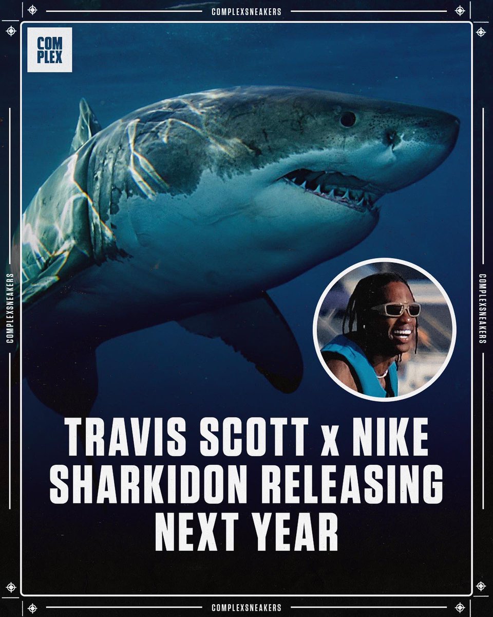 ComplexSneakers's tweet photo. .@trvisXX’s new sneaker with Nike Sportswear, the Sharkidon, is set to debut in 2024, per @zSneakerHeadz. 🦈 https://t.co/CBhPqLUOge