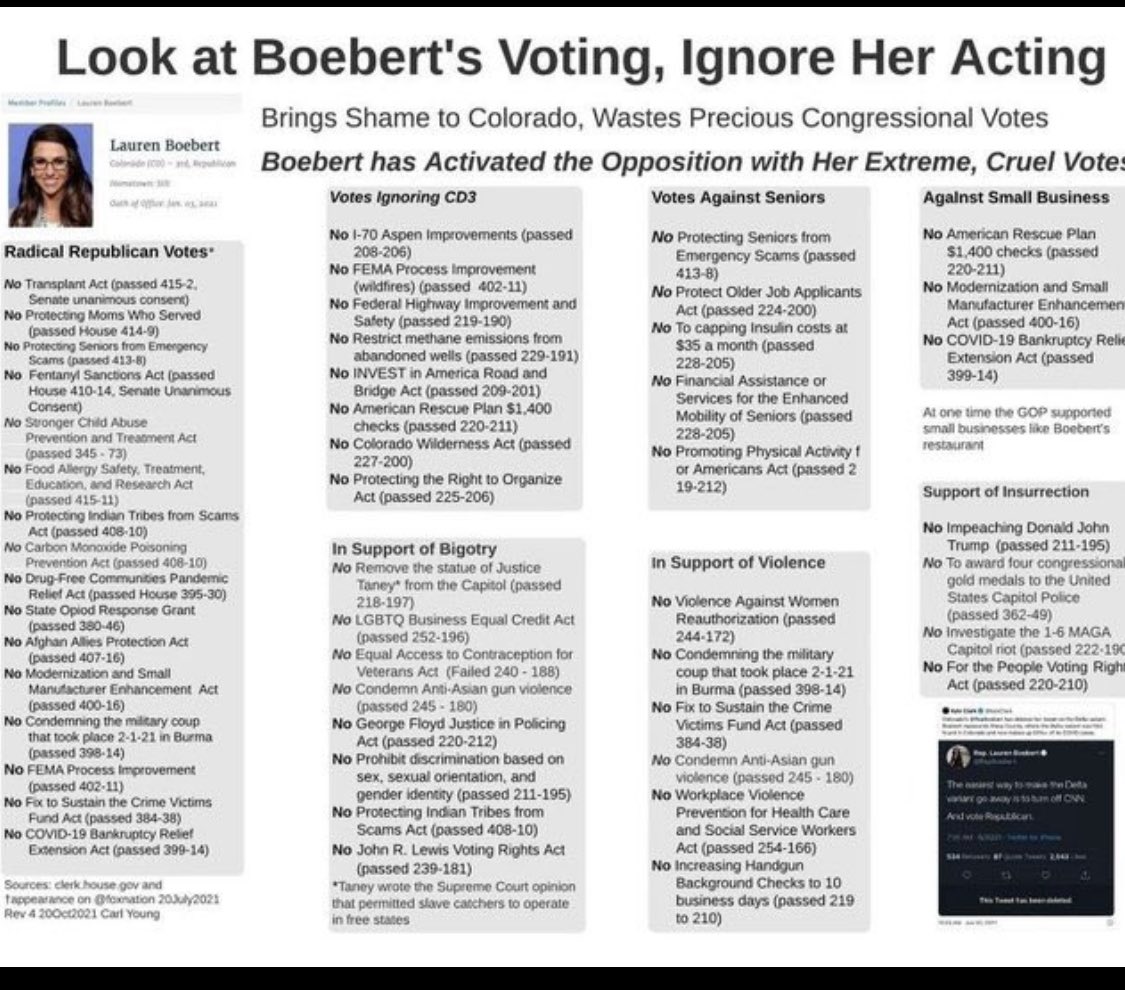 @laurenboebert You do nothing for your constituents. Biden has done more for Americans in two years than most do in 8 years.